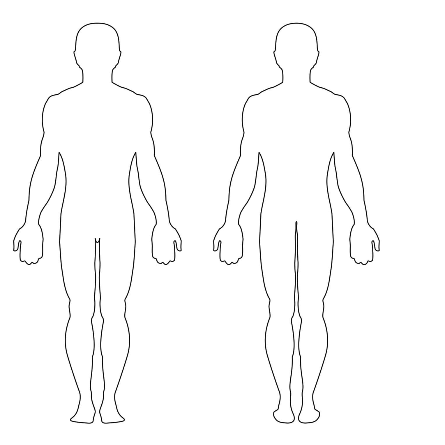 Схема 2 человека. Контур человека спереди и сзади. Контур тела человека спереди. Человек схематично. Контур человеческого тела.